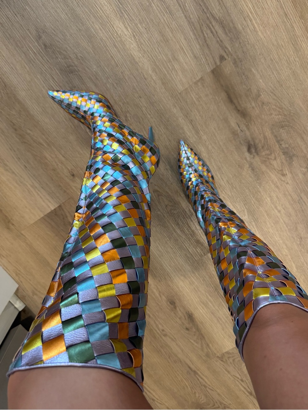Christian Louboutin woven boots